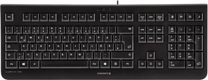 Attēls no CHERRY KC 1000 keyboard USB QWERTY Nordic Black