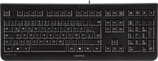 Изображение Cherry KC 1000 tastatūra Birojs USB QWERTY Spāņu Melns