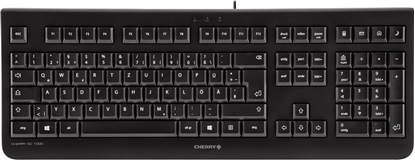 Attēls no Cherry KC 1000 tastatūra Speļu USB Ungāru Melns