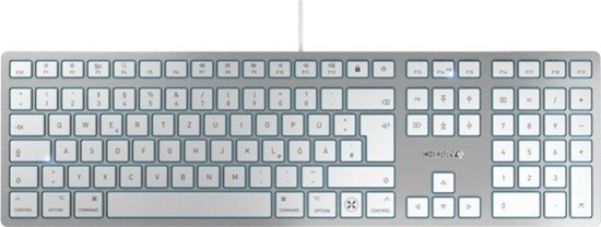 Изображение Cherry KC 6000C FOR MAC tastatūra Universāls USB QWERTZ Vācu Sudrabs