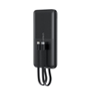 Picture of Choetech Powerbank Choetech B654 10000mAh 22.5W USB-A / USB-C / micro USB with built-in USB-C / Lightning cable - black