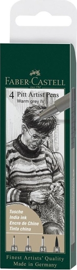 Изображение Cienkopisy Pitt Artist Pen warm grey IV 4szt