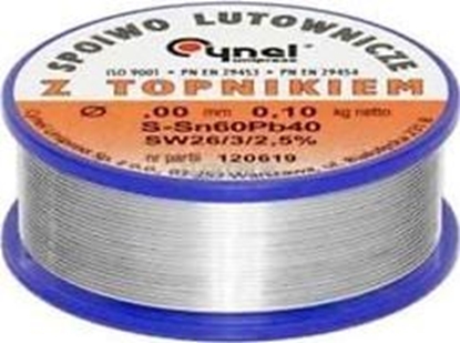 Picture of Cynel Cyna lutownicza spoiwo lutownicze topnikiem 1mm 100g SN60PB40 SN60PB40