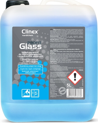 Picture of Clinex Skuteczny koncentrat do mycia szyb luster szka stali nierdzewnej CLINEX PROFIT Glass 5L Skuteczny koncentrat do mycia szyb luster szka stali nierdzewnej CLINEX PROFIT Glass 5L