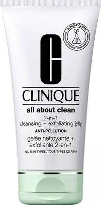 Attēls no Clinique All About Clean 2-in-1 Cleansing Exfoliating Jelly delikatny gboko oczyszczajcy el do mycia twarzy 150ml