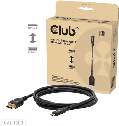 Attēls no CLUB3D CAC-1563 adapter kablowy 2 m DisplayPort