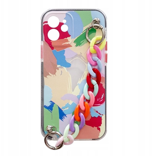 Picture of Color Chain Case elowe elastyczne etui z acuchem acuszkiem zawieszk do Samsung Galaxy A22 4G wielokolorowy (4)