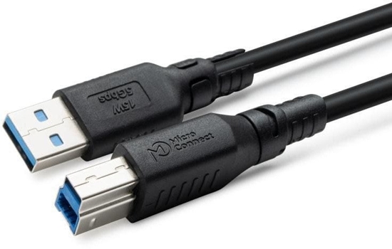Изображение Kabel USB MicroConnect USB-A - USB-B 2 m Czarny (ColorFlex USB 3.2 A-B Gen 1)