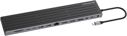 Attēls no Conceptronic 14-1 Dock USB-C->2xHDMI,DP,2xUSB-C,3xUSB-A,+ sw