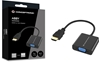 Изображение Conceptronic ABBY20B video kabeļu aksesuārs 0,25 m HDMI Type A (Standard) VGA (D-Sub) Melns