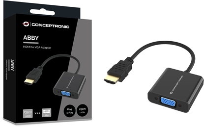 Изображение Adapter AV Conceptronic CONCEPTRONIC Adapter HDMI  -> VGA  1080P 60Hz   0.25m     sw