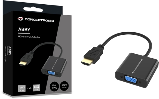 Picture of Adapter AV Conceptronic CONCEPTRONIC Adapter HDMI  -> VGA  1080P 60Hz   0.25m     sw