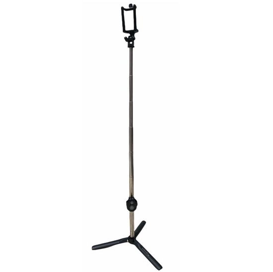 Picture of CP K060T 2in1 Selfie Stick & Video WEB Call Table Tripod with Wireless Shutter Button expand to 60c Black
