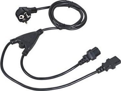 Picture of C-Tech C-TECH kabel síový 220/230V napájecí, 1,8m, rozdvojka Y, VDE