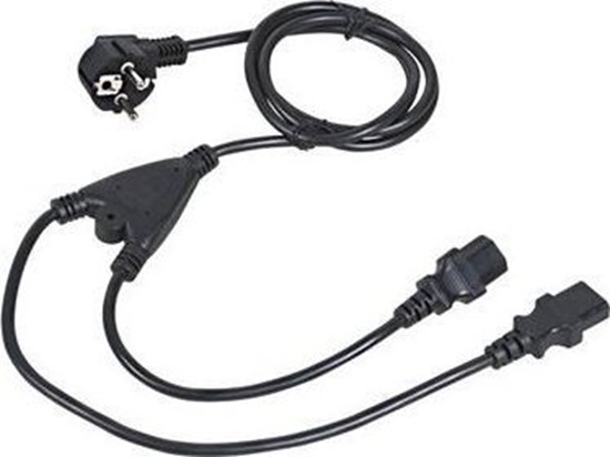 Picture of C-Tech C-TECH kabel síový 220/230V napájecí, 1,8m, rozdvojka Y, VDE