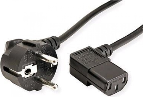 Picture of C-Tech C-TECH kabel síový 220/230V napájecí, lomený, VDE, 2m