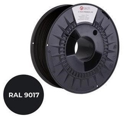 Attēls no C-TECH Tisková struna (filament) PREMIUM LINE, ABS, dopravní erná, RAL9017, 1,75mm, 1kg