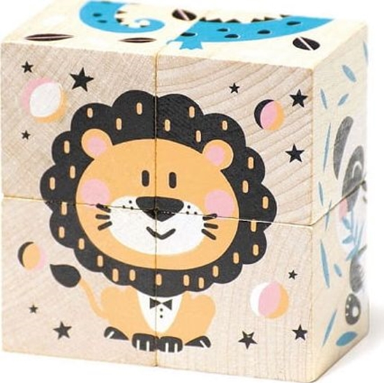Изображение Cubika Klocki drewniane puzzle zwierzta 18m+ Cubika
