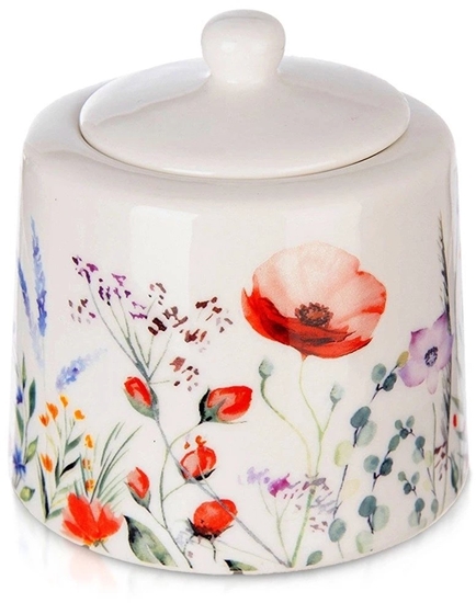 Picture of Cukierniczka Cukiernica Porcelanowa Biaa Ozdobna Dekor Maki ORION 320 ml