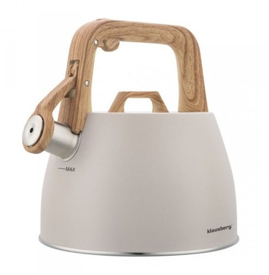 Изображение CZAJNIK STALOWY Z GWIZDKIEM 2,5L KLAUSBERG KB-7917