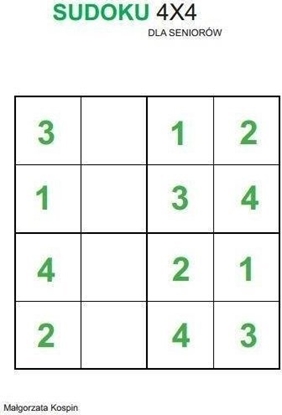 Изображение Czas Seniora Sudoku 4x4