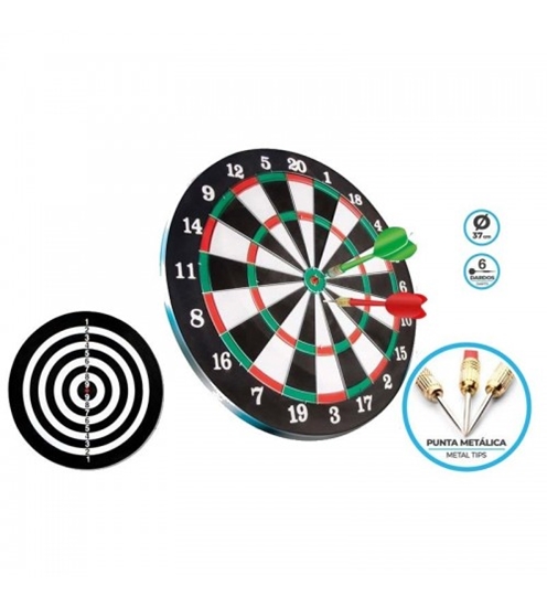 Изображение Darts komplekts ar 4 asām šautriņām Ø37 cm 14+ CB52484