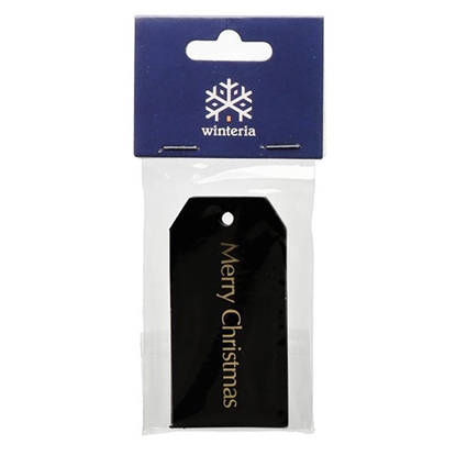 Attēls no Dāvanu birka Winteria Merry Christmas melns 20gab.