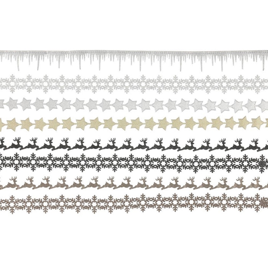 Изображение Dāvanu lenta Kapel Pattern 3m glitter