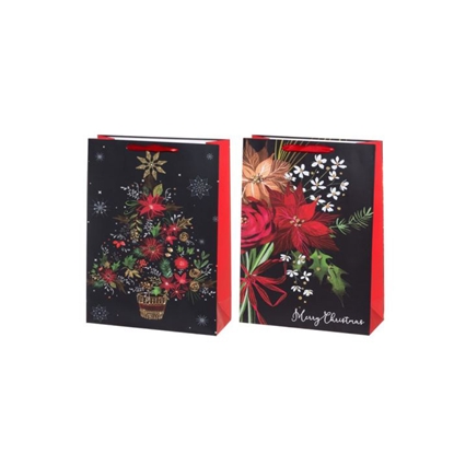 Attēls no Dāvanu maisiņš Winteria Flowers 31x12x12cm  2-veidi