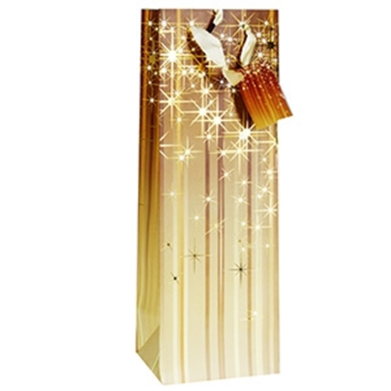 Picture of Dāvanu maisiņš Ziemassvētku 12x10x35cm zelta