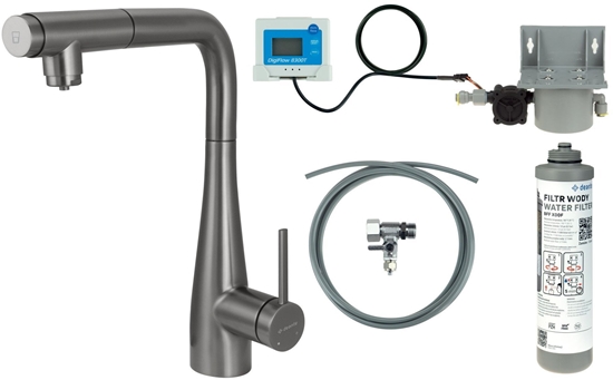 Picture of Deante Bateria kuchenna z zestawem do filtracji wody z wycigan wylewk