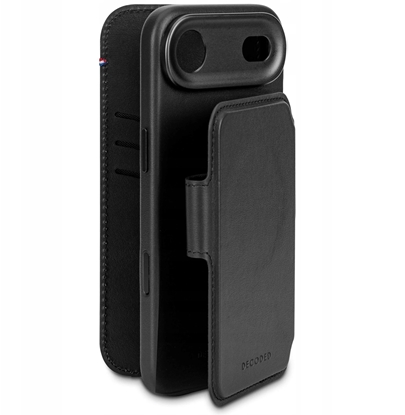 Изображение Decoded Leather Detachable Wallet - skórzana obudowa ochronna do iPhone 17 Air kompatybilna z MagSafe (black)