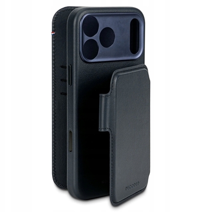Изображение Decoded Leather Detachable Wallet - skórzana obudowa ochronna do iPhone 17 Pro kompatybilna z MagSafe (navy shadow)