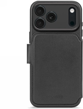 Изображение Decoded Leather Detachable Wallet - skórzana obudowa ochronna do iPhone 17 Pro Max kompatybilna z MagSafe (black)