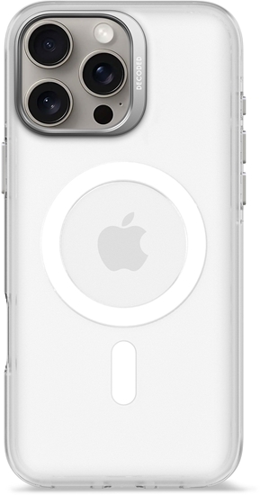 Изображение Decoded Recycled Plastic Backc. iPhone 16 Pro Max Transp. White