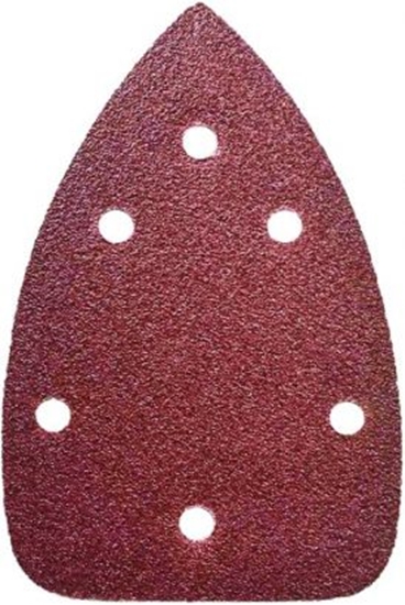 Picture of Dedra Papier cierny trójktny z otworami rzep 140 x 140 x 80mm gradacja 100 5szt. (DED79413)