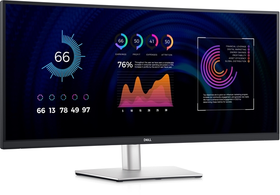 Picture of DELL P Series P3424WE computer monitor 86.7 cm (34.1") 3440 x 1440 pixels 4K Ultra HD LCD Black