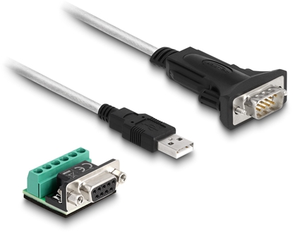 Изображение Delock Adapter USB 2.0 Type-A to 1 x Serial RS-422/485 male with 6 pin terminal block 5 V 1.8 m