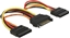 Picture of Delock Cable Power SATA 15 pin plug > 2 x Power SATA 15 pin receptacle 15 cm