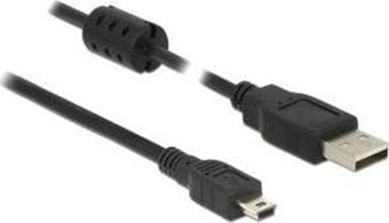 Picture of Delock Cable USB 2.0 Type-A male > USB 2.0 Mini-B male 1.5 m black