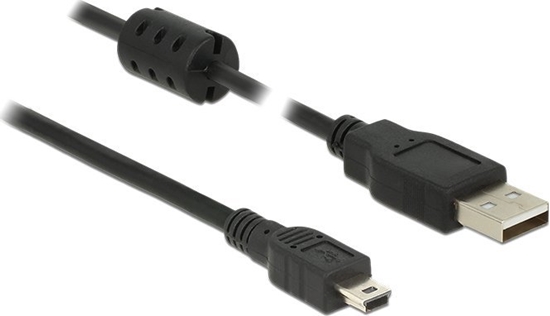 Picture of Delock Cable USB 2.0 Type-A male > USB 2.0 Mini-B male 5.0 m black