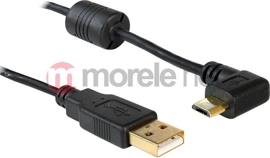 Picture of Delock Cable USB-A male > USB micro-B male angled 90° left / right