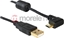 Attēls no Delock Cable USB-A male > USB micro-B male angled 90° left / right