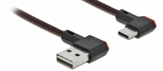 Picture of Delock EASY-USB 2.0 Cable Type-A male to USB Type-C™ male angled left / right 0,5 m black
