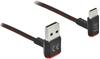 Picture of Delock EASY-USB 2.0 Cable Type-A male to USB Type-C™ male angled up / down 0.5 m black