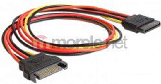 Picture of Delock Extension Cable Power SATA 15 Pin male > SATA 15 Pin female 50 cm