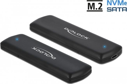 Picture of Delock External USB Type-C™ Combo Enclosure for M.2 NVMe PCIe or SATA SSD - tool free