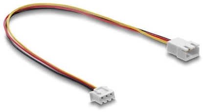 Attēls no Delock Fan Extension Cable male to female 3 pin 30 cm