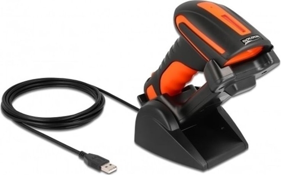 Picture of Delock Industrial Barcode Scanner 1D and 2D for 2.4 GHz or Bluetooth with inductive charging station