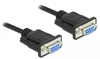 Picture of Delock RS-232 Cable Serial D-Sub 9 female to female null modem with narrow plug housing - Full Handshaking - 0.5 m